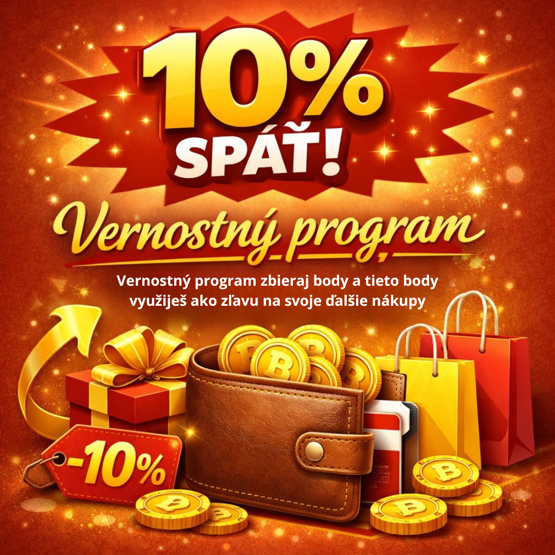 Vernostný program zbieraj body a tieto body využiješ ako zľavu na svoje ďalšie nákupy